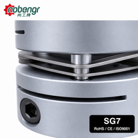 Coupleur à diaphragme à couple élevé, moyeu en aluminium, pince à disque en acier 304, jeu nul bidirectionnel pour servomoteur, vis à billes, encodeur, entraînement CNC