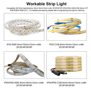 IP20 IP54 IP65 3pin светодиодные полосы световые разъемы para tiras светодиодные разъемы для 3Pin 8 мм настраиваемые белые светодиодные ленты - Product Image 4