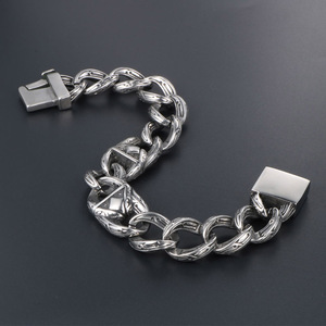 Trendy Men's <b>Titanium</b> Steel <b>Chain</b> Bracelet 22.5Cm Hip Hop Rock Style Fashion Jewelry CE146 - Product Image 3