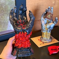 Ornamen Tangan Mekanik Plastik Cyberpunk Asura Mini, Penyangga Controller Game, Cincin Penahan, Properti Foto 24cm Kreatif