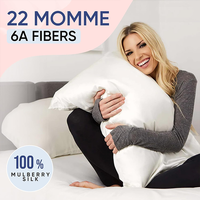 Masque pour les yeux en soie avec logo brodé imprimé personnalisé Chouchou Taie d'oreiller en soie 100% Pure Mulberry Silk Pillowcase Set