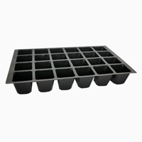 Kit de démarrage de semis 24 cellules avec dôme d'humidification extra haut et plateau de base, station de germination réutilisable pour la propagation en intérieur