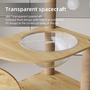 2024 Mới Gỗ Tự Nhiên Đa-Chức Năng Bền Mèo Leo Núi Khung Sang Trọng Thân Thiện Với Môi Có Thể Tháo Rời Cổ Điển Pet Đồ Chơi Mèo Cây Nhà - Product Image 3