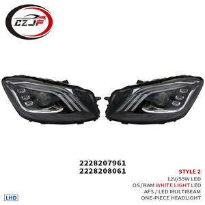 Czjf 12V 55W นำ O-SRAM แสงสีขาวนำ AFS-LED Multibeam ไฟหน้าชิ้นเดียวสำหรับ <span class=keywords><strong>S</strong></span> Class W222 2014-2017 2228207961 2228208061 - Product Image 2