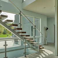 EKOO Élégant Support de Fixation pour Balustrade en Verre Extérieur/Intérieur, pour Balcon, Escalier, Usage en Appartement