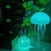 Veilleuse USB remplaçable bricolage méduse lampe contrôle intelligent du son Art décor étude café Bar