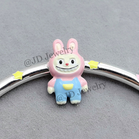 Nouveau Style Labubu bijoux Bracelet breloque S925 en argent Sterling goutte d'huile dessin animé Labubu pendentif à breloque fabrication de bijoux cadeaux