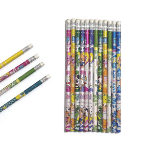 Crayon HB en bois naturel personnalisé avec gomme FP12, crayon fantaisie, design mignon de dessin animé pour l'école ou le bureau, ensemble emballé - Product Image 1