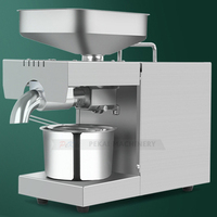 Presse à huile automatique à chaud en acier inoxydable pour l'extraction d'huile d'arachide, de sésame, de soja, de graines de lin, pour usage domestique