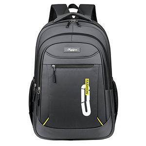 Fashion Backpack 15 Inches <b>Computer</b> Compartment Unisex Business Travel School <b>Bag</b> Solid Color Letter Design - Product Image 5