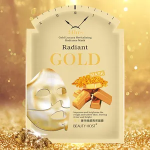 Máscara facial clareadora de ouro 24k, máscara de revitalização antirrugas, radiante, máscara de ouro 24k