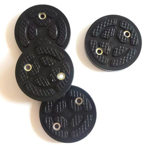 Two <b>Post</b> Car Lift <b>Round</b> Rubber Pads 2pc Set For Auto Repair Industry - Product Image 2