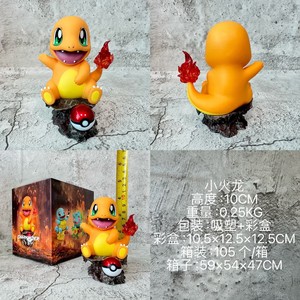 Figurine d'action Anime Charmander en PVC, modèle de collection avec base en roche, Poké Ball, décoration de bureau, cadeaux pour enfants, Japon - Product Image 3