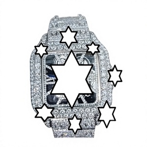 NYC DIAMOND EMPIRE Luxury Automatic Mechanical Japan Movement Stainless Steel Square <b>Case</b> 41mm Dial Moissanite Diamond <b>Watch</b> - Product Image 1
