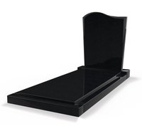 Pierre tombale plate en granit noir biseauté, à bas prix, pour monuments funéraires, pierres tombales, marques commémoratives gravées, fabriquée aux États-Unis