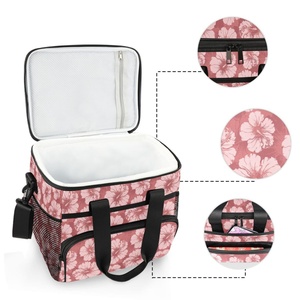 Aloha Custom Hawaiian Hibicus Large Camping Picnic Beach Insulated Lunch Box Leak Proof Waterproof Collapsible Free Cooler Bag - Product Image 4