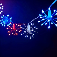 120 LED Lampu Tali Kembang Api Luar Ruangan dengan Delapan Fungsi, Dikendalikan USB, Dilengkapi Remote, Berperingkat IP65, Multiwarna, Chip SMD0603