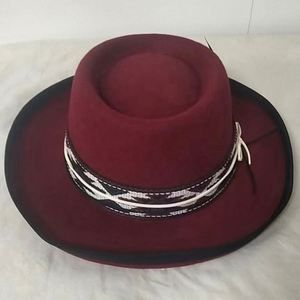 Wholesale New Arrival Vintage Design 100% Wool Felt Custom Expensive Retro Fedora <b>Hat</b> Boater Pork Pie <b>Hat</b> - Product Image 3