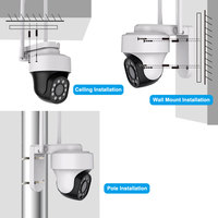 5mp extérieur réseau sans fil Ptz caméra Cctv suivi de mouvement humain avis d'alerte Wifi caméra domestique intelligente