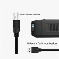 Kabel Printer USB Tipe A ke B V2.0 Berkualitas Tinggi dengan Selubung PVC dan Pelindung Foil Male-Male untuk Transfer Data 1m 1.5m 2m 3m 5m