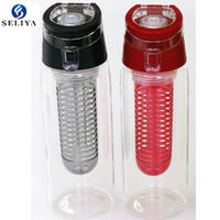 Seliya En Plastique Sport Bouteille D'eau Tritan Avec Infuseur De Fruits