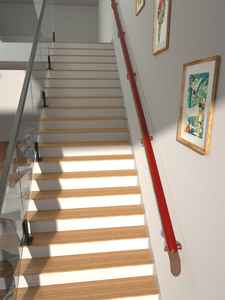 Main courantes murales, accoudoirs de chaise Emmas, garde-corps d'<span class=keywords><strong>escalier</strong></span> en verre, versions murales, garde-corps d'<span class=keywords><strong>escalier</strong></span> en verre - Product Image 6