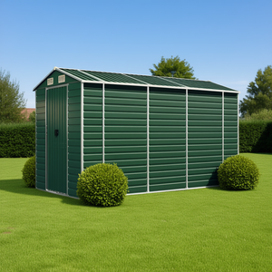 Casetta da Giardino in Acciaio Zincato Verde, Ampio Spazio di Stoccaggio per Esterni, Qualità Premium - Product Image 2