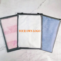 Noir de haute qualité pour vêtements emballage recyclé personnalisé sacs en plastique givré zippé sac zip-lock