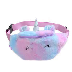 Hot Koop Populaire Pluizige Kinderen Eenhoorn Bum Bag Taille Tas Voor Meisjes Kids Fanny Pack