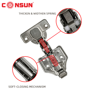 Consun New <strong>Small</strong> Angle <strong>Cupboard</strong> Hinges <strong>Kitchen</strong> Soft Closing 3D Adjustable Two Way Hydraulic Clip on Furniture Cabinet Door Hinge - Product Image 2