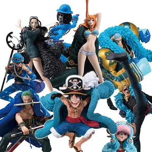 Mainan Action Figure Anime 9 gaya, mainan Action Figure dekorasi Model karakter Luffy Zoro 1 buah