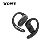 WOWY Nouveaux écouteurs intra-auriculaires ouverts OWS Air V5.4 sans fil en matériau LSR avec réduction de bruit AI LED pour étanchéité IPX5 Hi-Fi 30