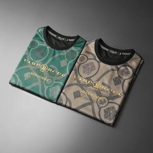 Camiseta de Verano de Algodón Puro Cómoda con Estampado de Letras para Hombre, Camiseta de Manga Corta Verde Moderna con Estampado Ajustada - Product Image 6