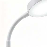 Lampe de bureau LED 8W 480lm avec col de cygne flexible, lampe de lecture AC avec base en bois, température de couleur réglable et intensité variable