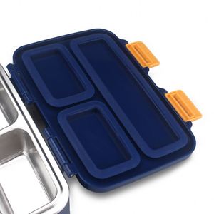 กล่องข้าวสแตนเลส กล่องอาหารกลางวันสแตนเลส ปลอดสาร BPA สำหรับเด็ก - Product Image 6