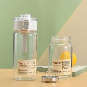 Hot Selling 380ml 500ml Borosilicate Glass Shaker Bottle Eco-friendly Dishwasher Microwave Safe Unisex Food Grade <b>Drinkware</b> - Product Image 3