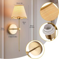 Lampe murale rétro, lampe de décoration intérieure minimaliste créative, lampe de chevet pour chambre à coucher, hôtel, luminaires muraux sans fil pour la maison
