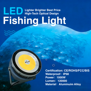 1000W Cyaan IP68 Aluminium LED Vislamp voor Bootgebruik in de Oceaan, Hoge Helderheid - Product Image 5