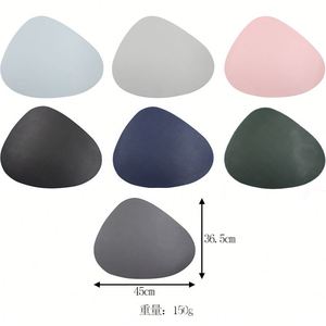 Stocked Kitchen Elegant Pu Leather Dining Table Easy to Clean Washable Place <b>Mats</b> for Cafe <b>Bar</b> Home Decor - Product Image 5