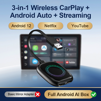 Oem/odm Kotak Mobil Nirkabel Terbaik 3-in-1 Wireless Carplay & Android Auto Multimedia Allwinner H618 3 En 1 Adaptor