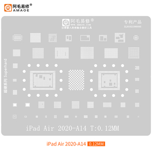 Plantilla de Reballing AmaoE BGA para <span class=keywords><strong>iPad</strong></span> M4 M3 <span class=keywords><strong>M1</strong></span> M2 <span class=keywords><strong>PRO</strong></span> 2017 2018/<span class=keywords><strong>2020</strong></span>/2021 Air 2 3/4/5/6 Mini 1/2/3/4 Air <span class=keywords><strong>2020</strong></span> A14 A9 A10X A12X - Product Image 5