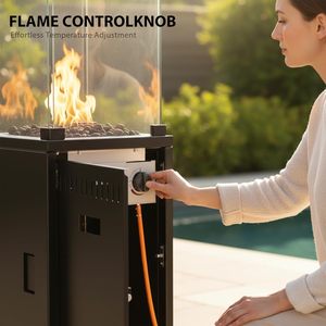 Chauffe-<span class=keywords><strong>terrasse</strong></span> extérieur moderne en acier, étanche au <span class=keywords><strong>gaz</strong></span> - <span class=keywords><strong>Chauffage</strong></span> efficace et portable pour jardin, cour, restaurant, <span class=keywords><strong>terrasse</strong></span> - Product Image 5