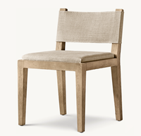 SELLE Français Minimaliste Art Déco Intérieur Cuisine Chêne Ensembles De Salle À Manger Style Américain Hôtel Restaurant Banquet Tissu Salle À Manger Côté Chaise