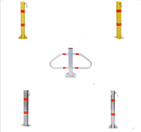 Poteau de stationnement en stock aux États-Unis, barrière de poteau avec serrure, poteaux de protection de stationnement pour voiture, barrière de stationnement pour garage à domicile, carré gris