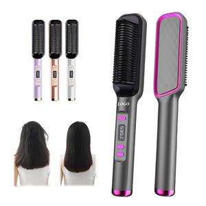 0728 Quick <b>Heat</b> Induction Comb Hot Sale, 10s Ceramic Coated Bristles Hair Iron for Curly and Straight Styler Device - Product Image 2