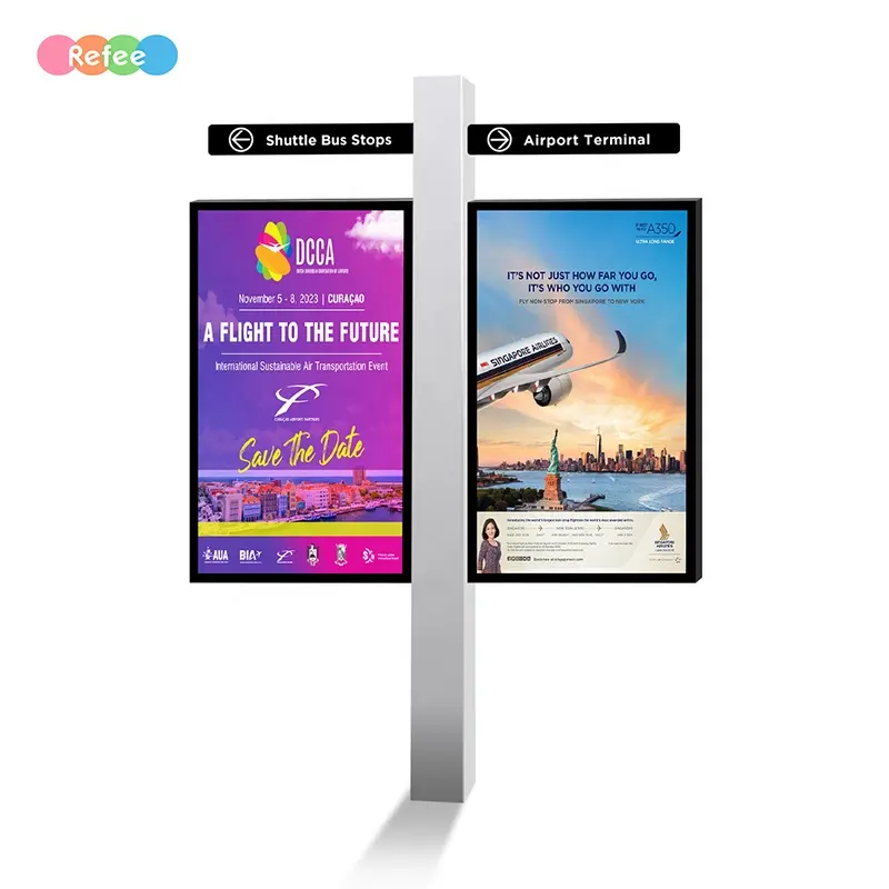 Outside Advertising Totem Kiosk CMS Software Vertical Floor Stand Outdoor Digital Signage and Displays Ads TV LCD Media Player