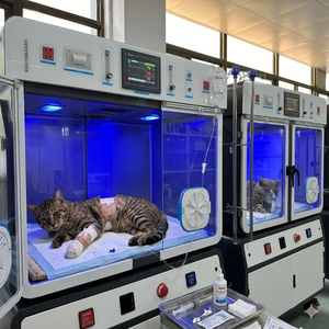 Gabbia Ossigenata Veterinaria ICU Multifunzione in Acciaio Inox 304 a Doppio Piano 110-220V <span class=keywords><strong>per</strong></span> Ospedali Veterinari, Gatti, <span class=keywords><strong>Cani</strong></span>, Uccelli, Conigli - Product Image 4