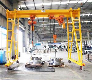 رافعة جسرية متنقلة 3 طن 5 طن من نوع اليورو ، رافعة جسرية صغيرة بإطار محمول للأماكن الداخلية والخارجية - Product Image 5