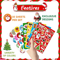 Cartoon Kerst Duurzame Pvc Stickers Textiel Wenskaarten Kinderspeelgoed En Prijzen