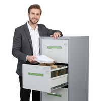 Armoire de classement métallique pour bureau avec tiroirs en acier et serrure à combinaison